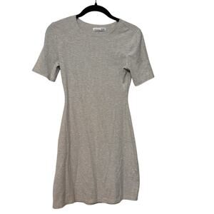 Reformation Beige Ribbed Knit Mini Dress Size Small